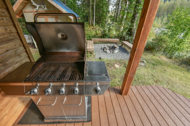 Deck with grill and fire pit